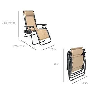Best Choice Products Adjustable Zero Gravity Lounge Chairs