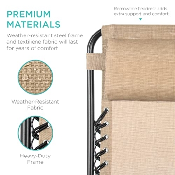 Best Choice Products Adjustable Zero Gravity Lounge Chairs