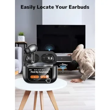 Szwdo Wireless Earbuds with Smart Touchscreen Charging Case