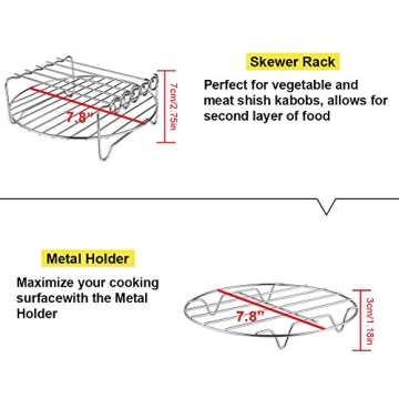 MFTEK XL Air Fryer Rack Set for Versatile Cooking