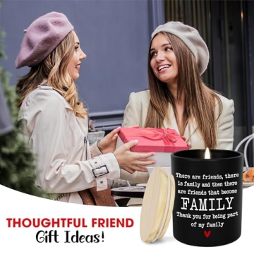 TEEZWONDER Friend Gifts for Men, Women - Christmas, Birthday Gifts for Women Friendship, BFF Gifts for Friends, Bestie, Coworkers, Gifts for Friends Female - Vanilla Lavender Scented Candles 10 oz