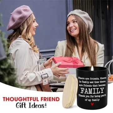 TEEZWONDER Friend Gifts for Men, Women - Christmas, Birthday Gifts for Women Friendship, BFF Gifts for Friends, Bestie, Coworkers, Gifts for Friends Female - Vanilla Lavender Scented Candles 10 oz