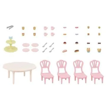 Calico Critters Sweets Party Set - The Perfect Dollhouse Accessories to Host a Tea Party for Your Critters!