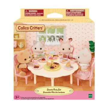 Calico Critters Sweets Party Set - The Perfect Dollhouse Accessories to Host a Tea Party for Your Critters!