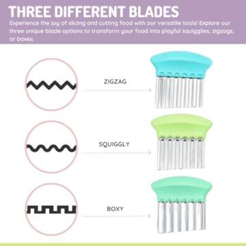 melii Crinkle Cutters - Fun Wavy Knives for Kids