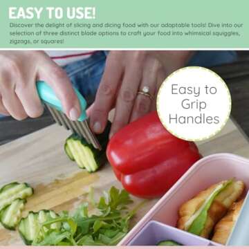 melii Crinkle Cutters - Fun Wavy Knives for Kids