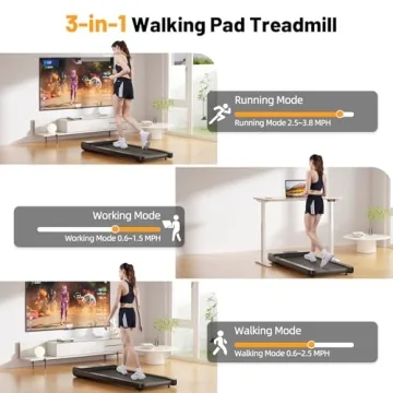 MJWW Smart Walking Pad Compact Treadmill for Home