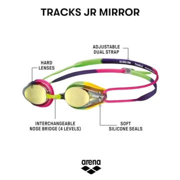 Junior Racing Swim Goggles for Kids Ages 6-12