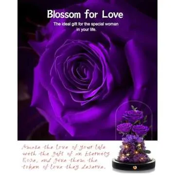 Agrul Preserved Roses Gift in Glass Dome for Any Occasion