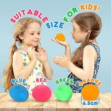 4 Pack Stress Ball for Kids and Adults Slow Rising Balls Sensory Fidget Toy Anxiety Stress Relaxatio...