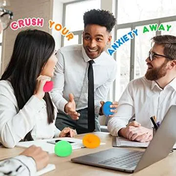 4 Pack Stress Ball for Kids and Adults Slow Rising Balls Sensory Fidget Toy Anxiety Stress Relaxation Squeezing Balls Calming Tool, Vent Mood and Improve Focus, Squishy Ball Hand Grip Pressure Ball
