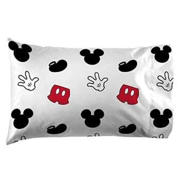 Jay Franco Disney Mickey Mouse Cute Faces Full Sheet Set - Super Soft and Cozy Kid’s Bedding - Fade Resistant Polyester Microfiber Sheets (Official Disney Product)