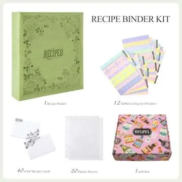 COFICE Recipe Book - Elegant & Durable Recipe Binder with Cards and Dividers