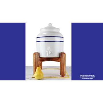 New Wave Enviro Porcelain Crock Lid, Compatible with New Wave Enviro Porcelain Dispensers, 7" Outer Diameter