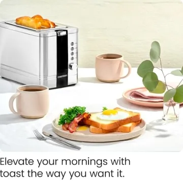 Chefman 2-Slice Pop-Up Toaster with 7 Shade Settings