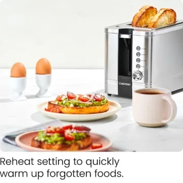 Chefman 2-Slice Pop-Up Toaster with 7 Shade Settings