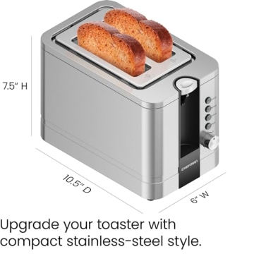 Chefman 2-Slice Pop-Up Toaster with 7 Shade Settings