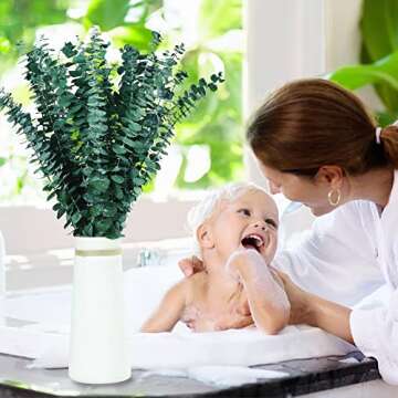 30 Pcs Dried Preserved Eucalyptus Stems Shower Bundle, 9oz 17" Natural Fresh Eucalyptus Plant, Real Eucalyptus Leaves Branches for Shower Vase Filler, Dried Flowers Arrangement Home Decor