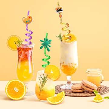 24 Art Party Favors Straws, Paint Party Favors for Kids, Art Party Decorations for Sip And Paint Par...