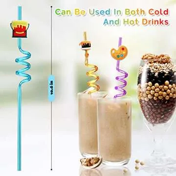 24 Colorful Paint Straws for Kids’ Art Parties and Events
