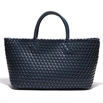 Weayouth Woven Bag Shopper Bag Travel Handbags and Purses Women Tote Bag Large Capacity Shoulder Fas...