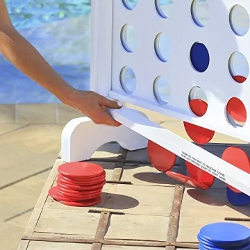 GoSports Giant Wooden Connect 4 Game - Fun for All Ages