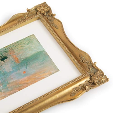 ASOWIN 11 x 14 Antique Picture Frame with Vintage Gold Design