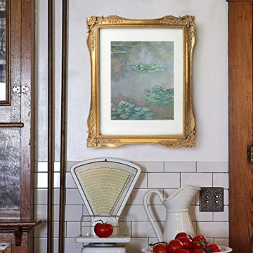 ASOWIN 11 x 14 Antique Picture Frame with Vintage Gold Design