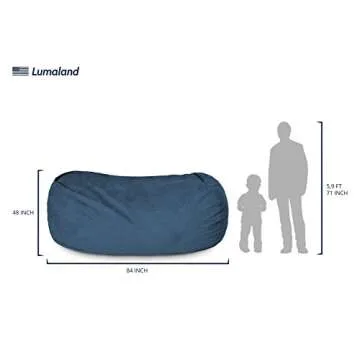 Luxurious 7ft Bean Bag Chair - Soft & Washable Comfort