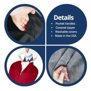 Luxurious 7ft Bean Bag Chair - Soft & Washable Comfort