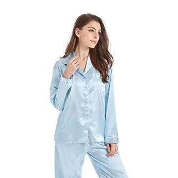 Elegant TONY & CANDICE Women's Satin Pajama Set