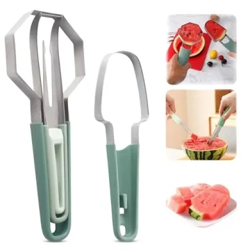 TY & TAY Watermelon Cutter Slicer Tool - 4-in-1 Watermelon Cutter With 2 Popsicle Slicer, Watermelon...