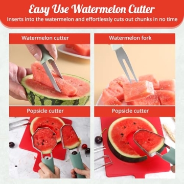 TY & TAY 4-in-1 Watermelon Cutter Set for Easy Fruit Prep