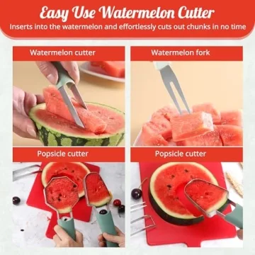 TY & TAY 4-in-1 Watermelon Cutter Set for Easy Fruit Prep