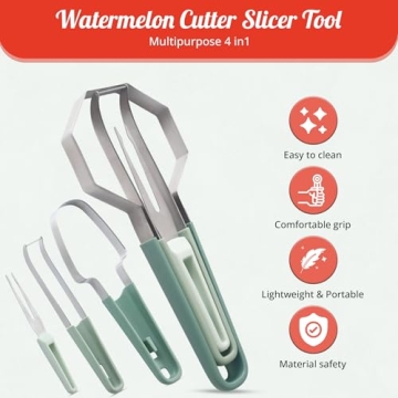 TY & TAY 4-in-1 Watermelon Cutter Set for Easy Fruit Prep