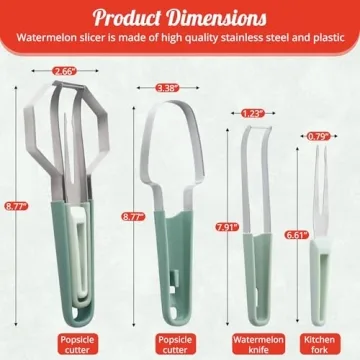 TY & TAY 4-in-1 Watermelon Cutter Set for Easy Fruit Prep
