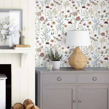 Orainege Floral Peel and Stick Wallpaper Easy to Install