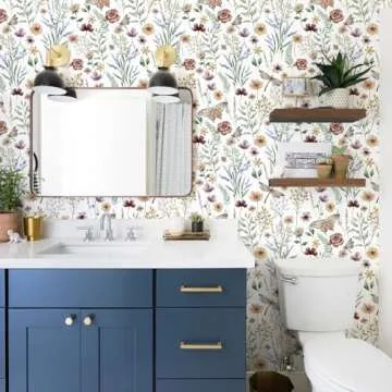 Orainege Floral Peel and Stick Wallpaper Easy to Install