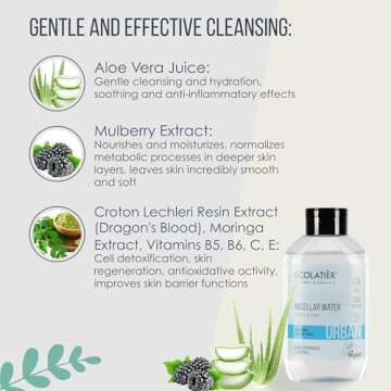 Micellar Water Cleanser for Sensitive Skin - Vegan, Natural