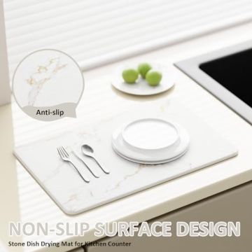 Stylish FILTA Bath Stone Mat for Quick Drying & Safety