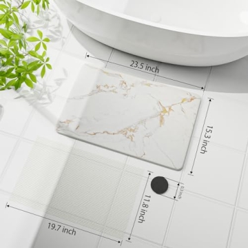 Stylish FILTA Bath Stone Mat for Quick Drying & Safety