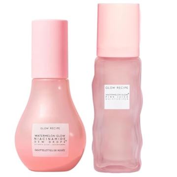 Glow Recipe Niacinamide Dew Drops Serum & Pink Juice Moisturizer – Hydrating Duo for Radiant Skin