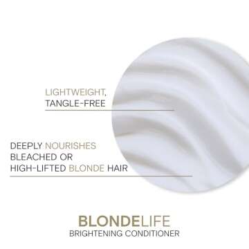 Joico Blonde Life Brightening Conditioner | For Blonde Hair | Illuminate Hydration & Softness | Add Softness & Smoothness | Sulfate Free | With Monoi & Tamanu Oil | 8.5 Fl Oz