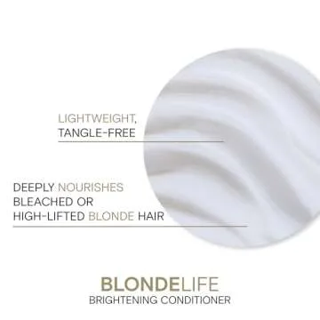 Joico Blonde Life Brightening Conditioner | For Blonde Hair | Illuminate Hydration & Softness | Add Softness & Smoothness | Sulfate Free | With Monoi & Tamanu Oil | 8.5 Fl Oz