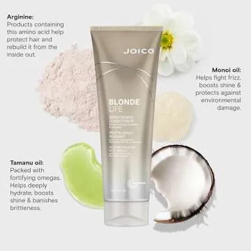 Joico Blonde Life Brightening Conditioner | For Blonde Hair | Illuminate Hydration & Softness | Add Softness & Smoothness | Sulfate Free | With Monoi & Tamanu Oil | 8.5 Fl Oz