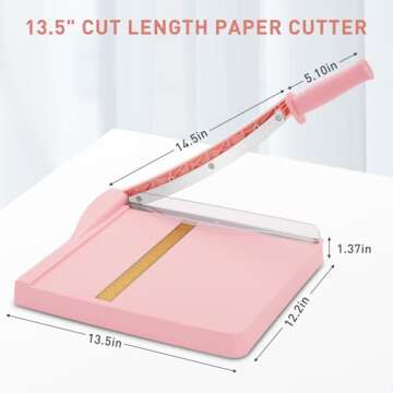 Paper Cutter, Paper Slicer with Safety Guard and Blade Lock, 12" Cut Length Guillotine Paper Cutter ...