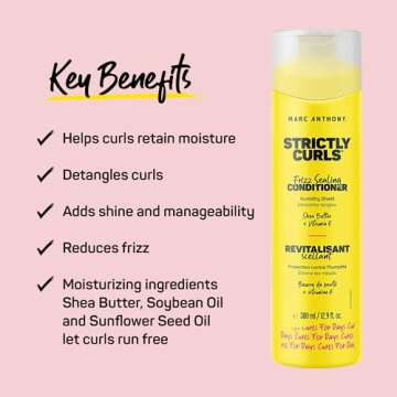 Marc Anthony Frizz Sealing Conditioner, Strictly Curls - Curly Hair Conditioner with Shea Butter & V...