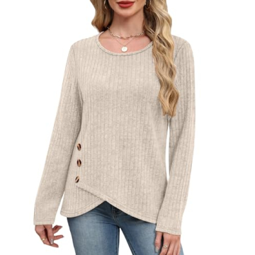 XIEERDUO Fall Sweater for Women - Stylish Crew Neck Tunic