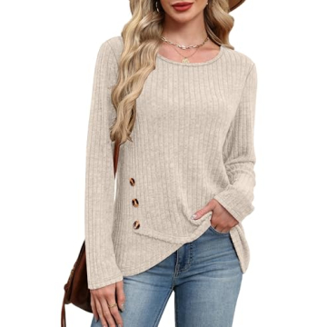 XIEERDUO Fall Sweater for Women - Stylish Crew Neck Tunic