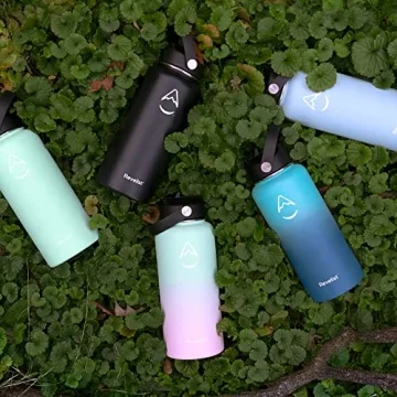 Revelist Insulated Sports Water Bottle - 32 Oz with 3 Lids